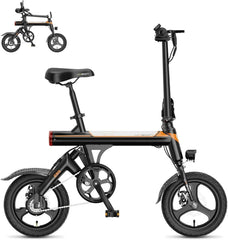 EB3 Electric Bike Adults 21mph, 500W Peak Motor, 270Wh Battery, Rear Suspension, 3 Levels Assist, 14" Folding Ebike for Adults and Teens, Complies to UL2849