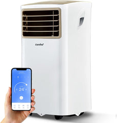 Comfee Mobiles Klimagerät Breezy Cool Pro 2.6,9000 BTU 2,6kW, Kühlen&Ventilieren&Entfeuchten,APP-Steuerung,Raumgröße bis 88m³(33m2),Mobile Klimaanlage