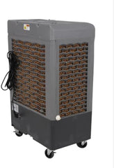Portable Swamp Coolers - 1300 CFM MC18M Evaporative Air Cooler with 2-Speed Fan, 53.4 dB - 500 sq. ft. Coverage Evaporative Air Cooler Portable High Velocity Outdoor Cooling Fan by Hessaire - White