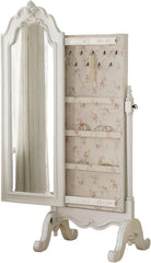 Jewelry closet, pearl white