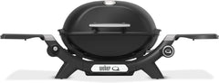 Weber Q 1200N Gasgrill mit Seitentischen/leichter Grill für Camping, Terrassen & Balkone mit Hochleistungsbrenner, porzellanemaillierten Gussrosten &