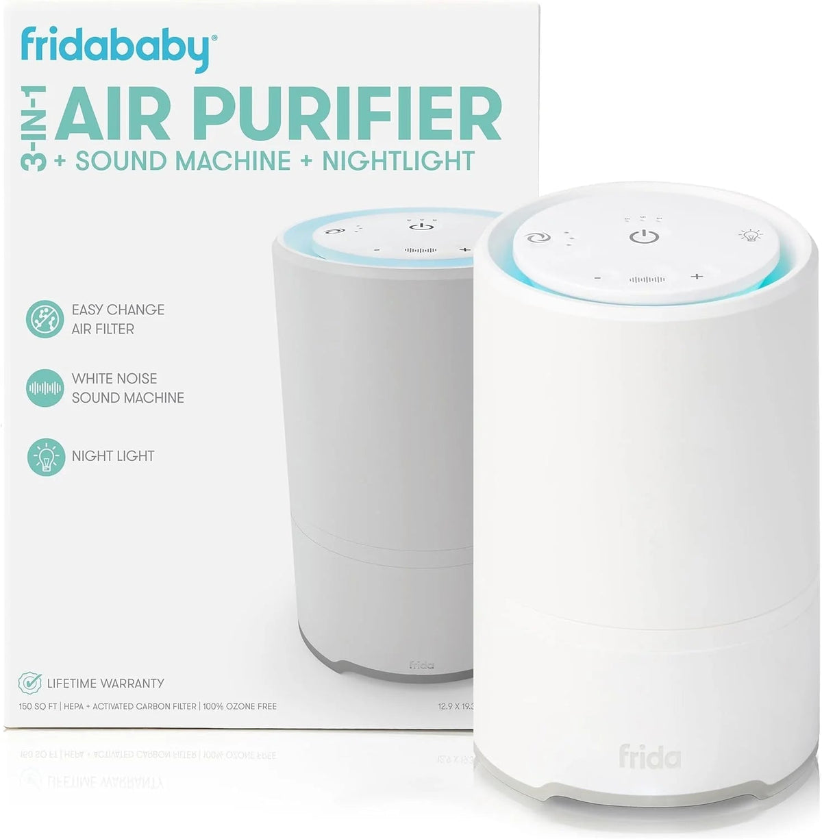 3-in-1 Baby Air Purifier, Compact Nursery Air Cleaner for Baby Room, Bedroom and Home