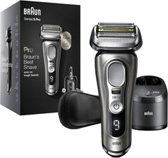 Braun Series 9 Pro Premium Rasierer Herren, Testsieger Stiftung Warentest, 4+1 Scherkopf, Elektrorasierer & Trimmer, Reinigungsstation, 60 Min