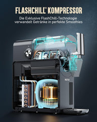 INOVIVA Slush Maschine 2.6L, kein Eis erforderlich, Slushie für Zuhause mit Selbstreinigung, 5 voreingestellte Modi, Slushies, Milchshakes, Frappés &