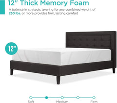 12 inches, green tea carbon fiber 12 inches, green tea carbon fiber cooling gel memory foam mattress, free of glass fibers, three-layer structure, good breathability - complete type, medium softness