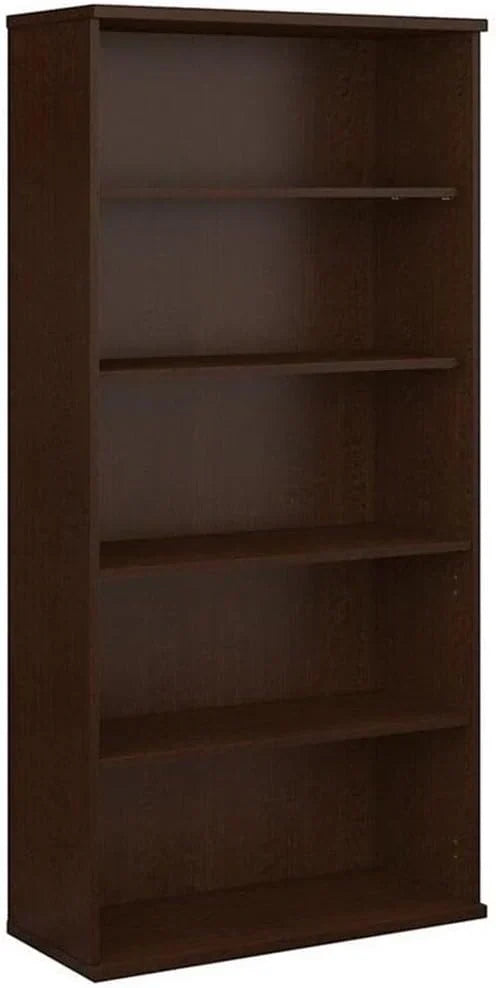 Bush Business Furniture Series C Tall 5 Shelf Bookcase in Mocha Cherry, Large Bookshelf for Home and Professional Office