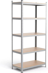 Five-tier storage rack 2920 pounds Heavy-duty shelf Adjustable boltless storage rack Suitable for storage area storage rooms 108 inches wide x 18 inches deep x 72 inches high