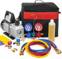 3CFM 1/4 HP Vacuum Pump HVAC Refrigeration AC Manifold Gauge