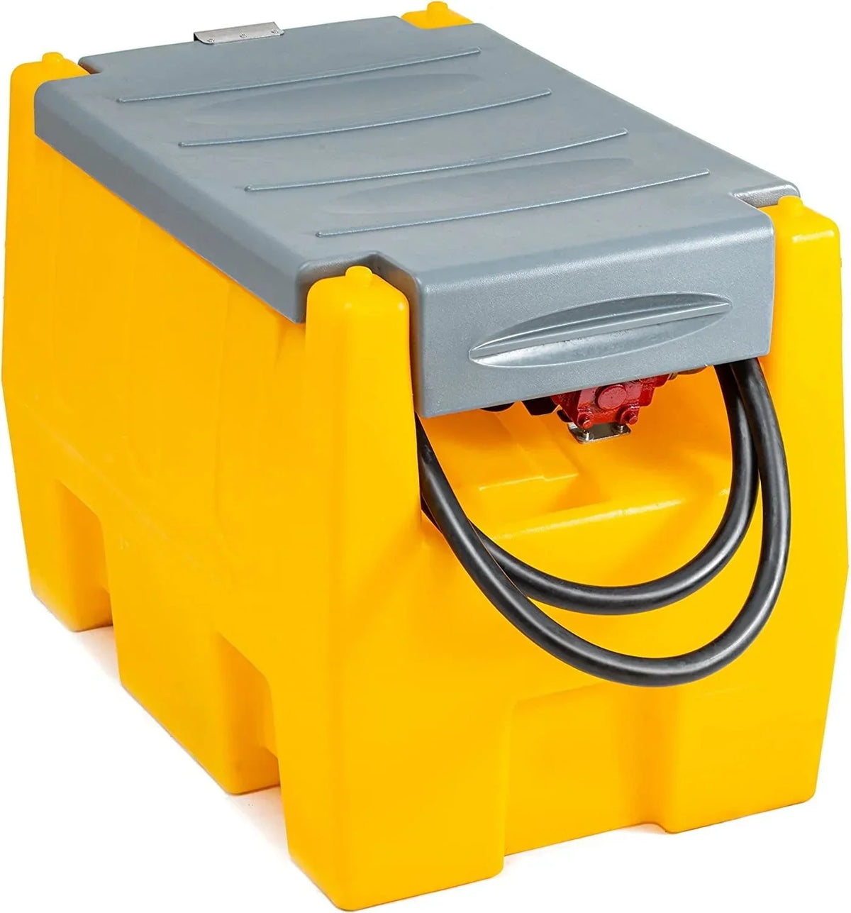 58 Gallon Gasoline Tank, Portable Fuel Tank with 12V Electric Fuel Transfer Pump, 40 GPM Gasoline Fuel Tank with 4 Meters Hose for Gasoline