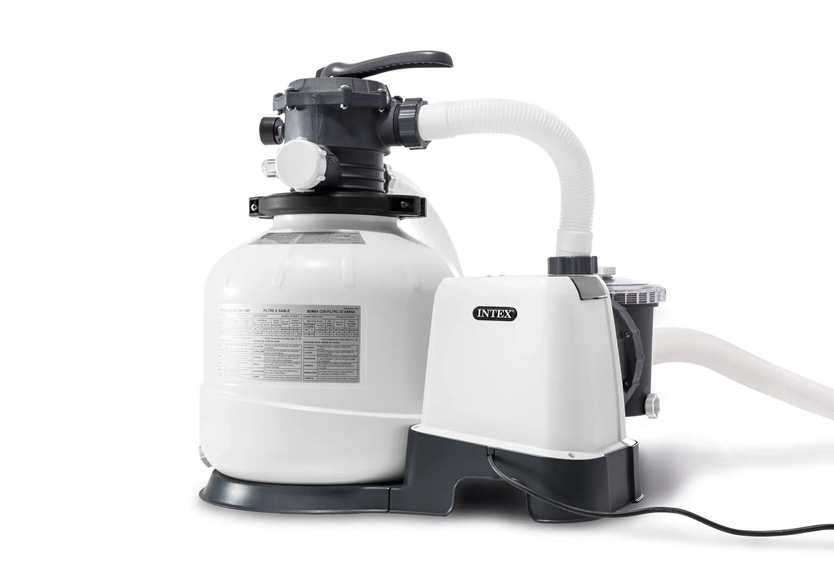INTEX 26651EG SX3000 Krystal Clear Sand Filter Pump for Above Ground Pools, 16in, Light gray