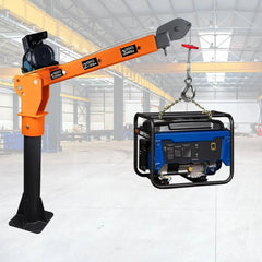 1100lb Folding Dismountable Household Hoist Truck Crane with Electric Hoist (110V) – 880lb Pulling Force, Jib Cranes for Factory, Warehouse,