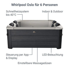 2026 Spa Whirlpool Oslo con iluminación LED