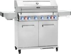 TAINO PLATINUM YAMARA 6+2 Gasgrill Edelstahl 6 Brenner Keramik Sear-Burner Keramik Backburner Piezo-Zündung Grillrost Gusseisen