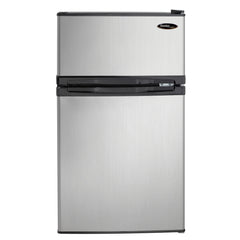 Danby Designer 3.1 cu. ft. Dual Door Compact Fridge with Freezer in Stainless-steel Look