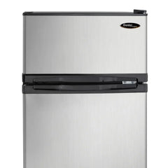 Danby Designer 3.1 cu. ft. Dual Door Compact Fridge with Freezer in Stainless-steel Look