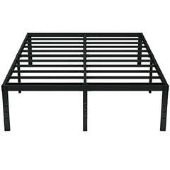 EMODA Queen Bed Frame No Box Spring Needed 18 Inch Heavy Duty Metal Tall Platform Bed Frame