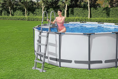 Bestway Escalera de seguridad para piscina Flowclear 1,32 m