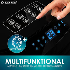 KESSER Mobile Klimaanlage 4in1 Luftkühler – Air Cooler mit Fernbedienung & Timer, 10L Wassertank, Ionisator & Luftbefeuchter, Ventilator Klimagerät