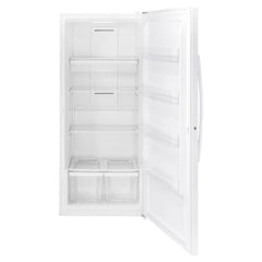 GE 21.3 cu. ft. White Upright Freezer with Exterior Adjustable Temperature Control
