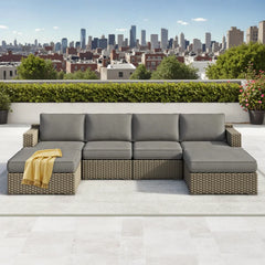 Niko Heritage 6-piece Patio Sectional Conversation Set