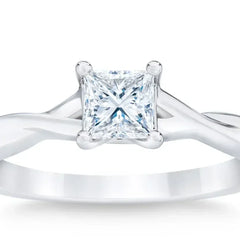 Princess Cut Diamond Solitaire Ring (0.50 ct)