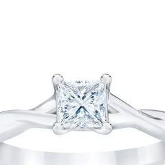 Princess Cut Diamond Solitaire Ring (0.50 ct)